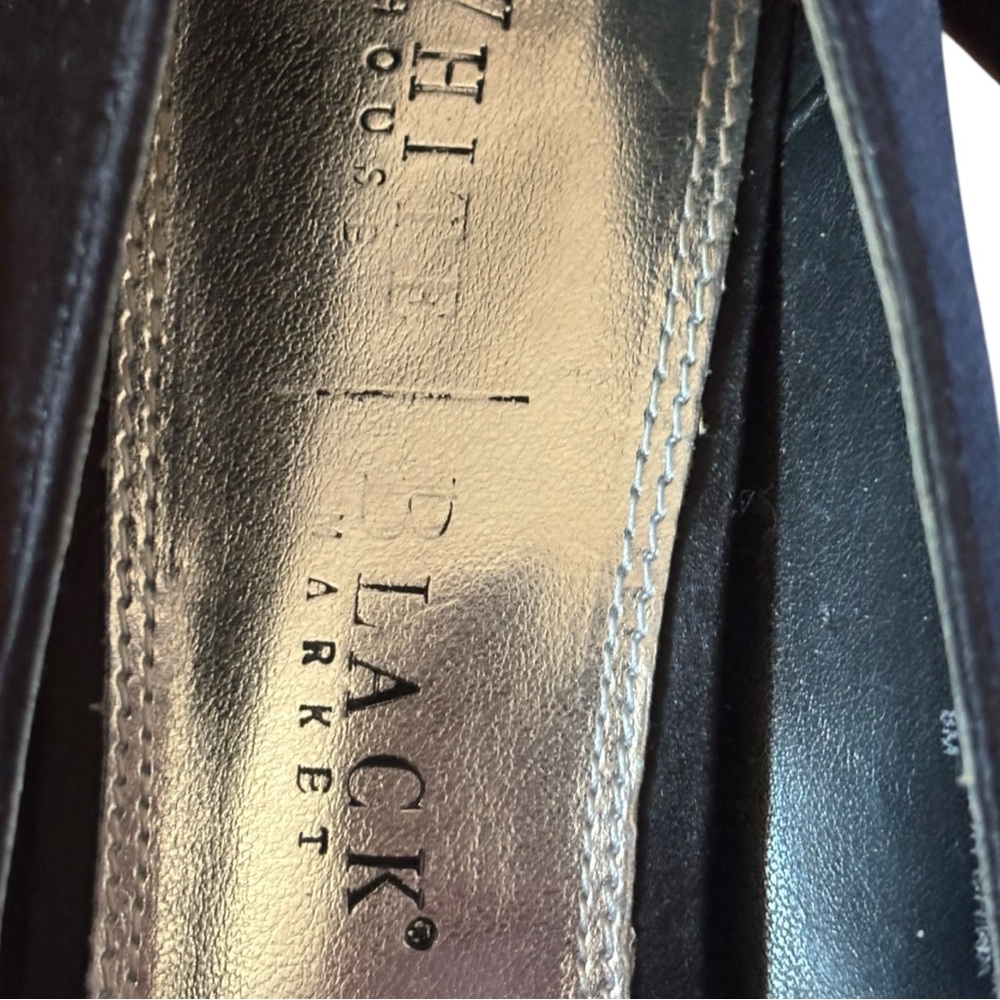 White House Black Market Women's Elegant Black Peep-Toe Heels Size 8 - Picture 7 of 8